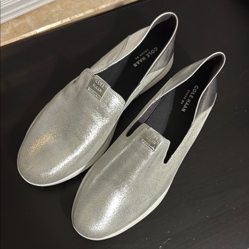 Cole Haan Metallic Slip-On Loafers